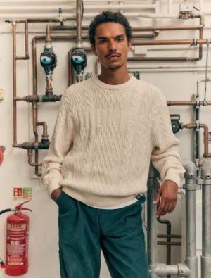 Jumpers ανδρικα Dickies Script Cable ασπρα | 625819371