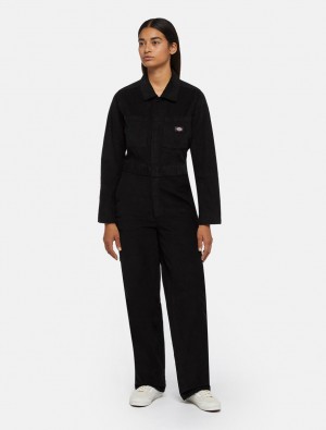 Overalls γυναικεια Dickies Corduroy μαυρα | 53097283