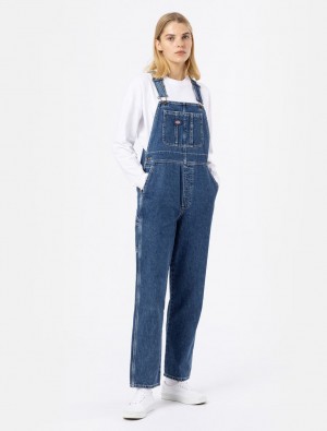 Overalls γυναικεια Dickies Denim Classic Bib μπλε | 267109474