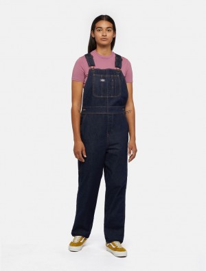 Overalls γυναικεια Dickies Denim Classic Bib σκουρο μπλε | 12899665