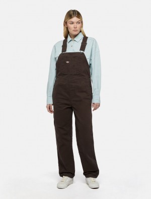 Overalls γυναικεια Dickies Duck Canvas Classic Bib σοκολάτα | 572993186