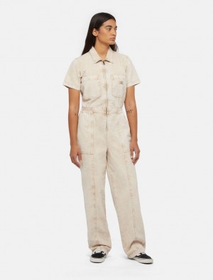 Overalls γυναικεια Dickies Newington Μπεζ | 686433012