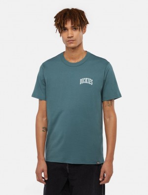 μπλουζακια ανδρικα Dickies Aitkin Chest Logo Short Sleeve μπλε | 213814393