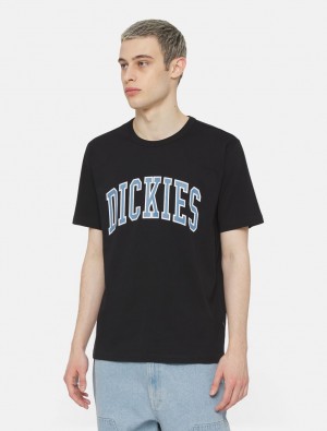 μπλουζακια ανδρικα Dickies Aitkin Short Sleeve μαυρα | 415037204