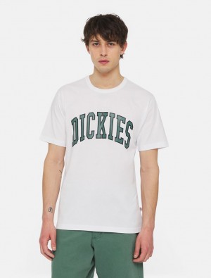 μπλουζακια ανδρικα Dickies Aitkin Short Sleeve ασπρα | 846838229