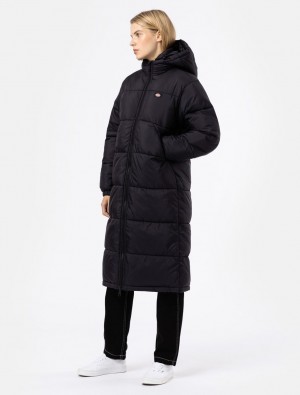 Μπουφαν γυναικεια Dickies Alatna Long μαυρα | 158768613