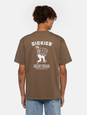 μπλουζακια ανδρικα Dickies Builder καφε | 721169104