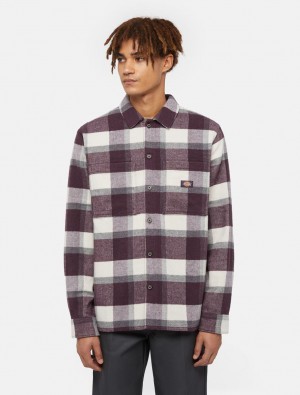πουκαμισα ανδρικα Dickies Coaling μωβ | 650067408
