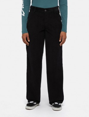 Παντελονι γυναικεια Dickies Corduroy Carpenter μαυρα | 299641003