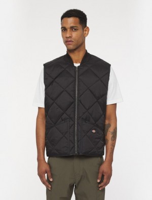 Γιλεκο ανδρικα Dickies Diamond Quilted μαυρα | 559827708