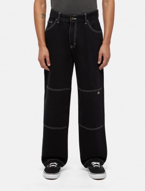 Τζιν ανδρικα Dickies Double Knee μαυρα | 75995872