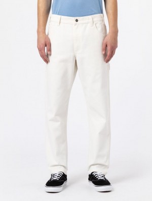 Παντελονι ανδρικα Dickies Duck Canvas Carpenter ασπρα | 893519281