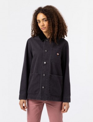 Μπουφαν γυναικεια Dickies Duck Canvas Chore μαυρα | 732010496