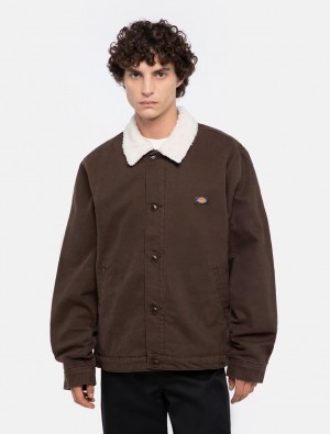 Μπουφαν ανδρικα Dickies Duck Canvas Deck σοκολάτα | 514365931