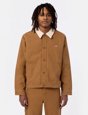 Μπουφαν ανδρικα Dickies Duck Canvas Deck καφε | 997631900
