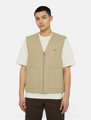 Γιλεκο ανδρικα Dickies Duck Canvas Padded καφε | 464844970