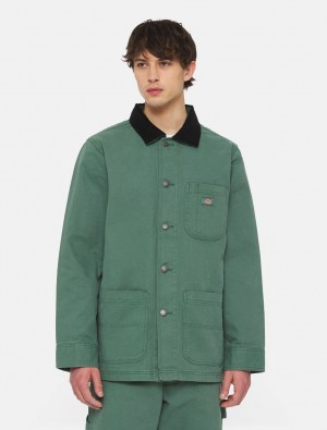 Μπουφαν ανδρικα Dickies Duck Canvas Unlined Chore πρασινο | 615591942