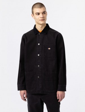 Μπουφαν ανδρικα Dickies Duck Canvas Unlined Chore μαυρα | 936366821