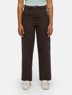 Παντελονι γυναικεια Dickies Duck Canvas σοκολάτα | 166309254