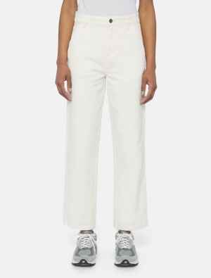 Παντελονι γυναικεια Dickies Duck Canvas ασπρα | 740673474