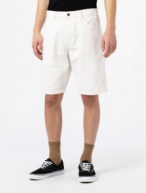 Σορτσ ανδρικα Dickies Duck Canvas ασπρα | 743264608