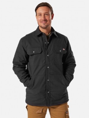 Μπουφαν ανδρικα Dickies Flex Duck Shirt μαυρα | 324936134