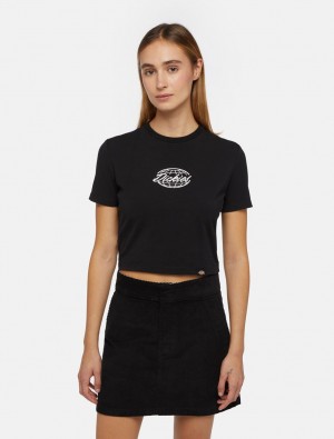 μπλουζακια γυναικεια Dickies Globe μαυρα | 401485877
