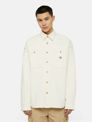 πουκαμισα ανδρικα Dickies Houston ασπρα | 452538335