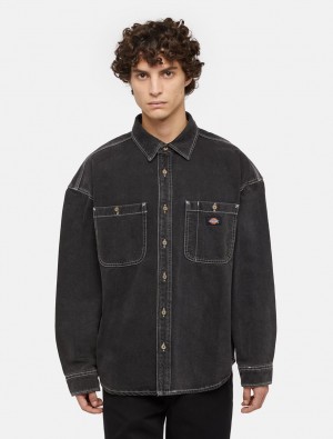 πουκαμισα ανδρικα Dickies Houston μαυρα | 61168046