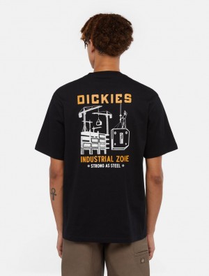μπλουζακια ανδρικα Dickies Industrial Zone μαυρα | 26260463