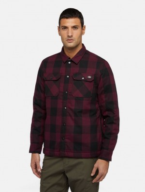 πουκαμισα ανδρικα Dickies Lined Sacramento μπορντο | 857484295