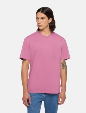 μπλουζακια ανδρικα Dickies Luray Short Sleeve Pocket ροζ | 495095679
