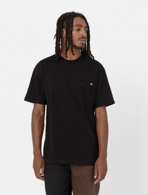 μπλουζακια ανδρικα Dickies Luray Short Sleeve Pocket μαυρα | 716779696