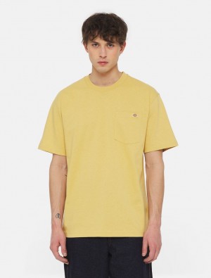 μπλουζακια ανδρικα Dickies Luray Short Sleeve Pocket κίτρινα | 911751422