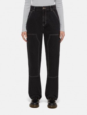 Τζιν γυναικεια Dickies Madison Double Knee μαυρα | 505798672