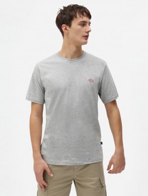 μπλουζακια ανδρικα Dickies Mapleton Short Sleeve γκρι | 616227066