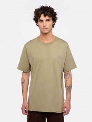 μπλουζακια ανδρικα Dickies Mapleton Short Sleeve Ελιά | 805688073