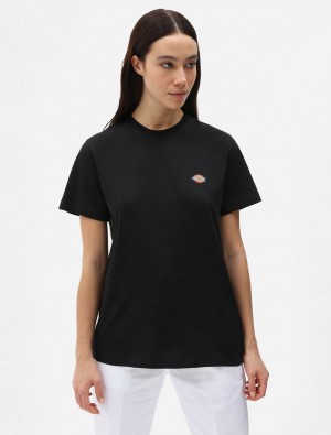 μπλουζακια γυναικεια Dickies Mapleton Short Sleeve μαυρα | 989365666