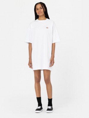 Φορεμα γυναικεια Dickies Mapleton T-Shirt ασπρα | 734065634