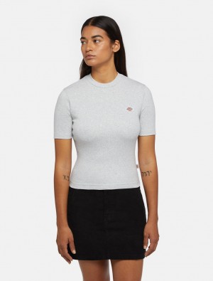 μπλουζακια γυναικεια Dickies Marysville Short Sleeve γκρι | 301145883