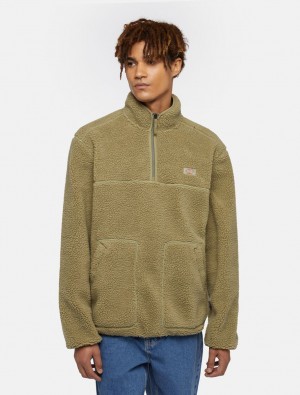 Φούτερ ανδρικα Dickies Mount Hope 1/4 Zip Fleece Ελιά | 430623750