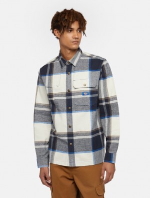 πουκαμισα ανδρικα Dickies Nimmons Long Sleeve γκρι | 51230196