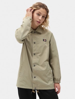 Μπουφαν γυναικεια Dickies Oakport Coach Χακί | 112381158