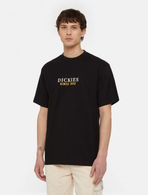 μπλουζακια ανδρικα Dickies Park Short Sleeve μαυρα | 371405307