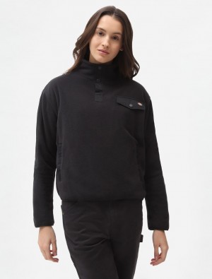 Φούτερ γυναικεια Dickies Port Allen Fleece μαυρα | 843996827