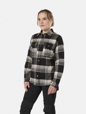 πουκαμισα γυναικεια Dickies Renegade Flannel μαυρα | 409171572