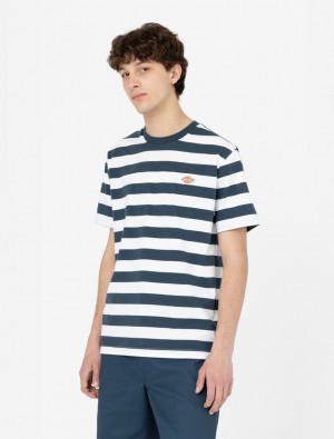 μπλουζακια ανδρικα Dickies Rivergrove Short Sleeve σκουρο μπλε | 951203028