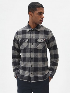 πουκαμισα ανδρικα Dickies Sacramento γκρι | 601120860