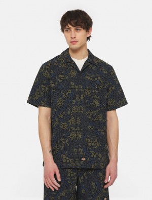 πουκαμισα ανδρικα Dickies Saltville Short Sleeve μαυρα | 333433420
