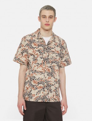 πουκαμισα ανδρικα Dickies Saltville Short Sleeve κοκκινα | 987149370